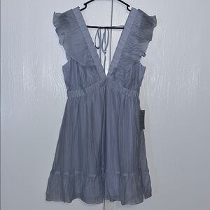 Socialite Double V Ruffle Mini Dress